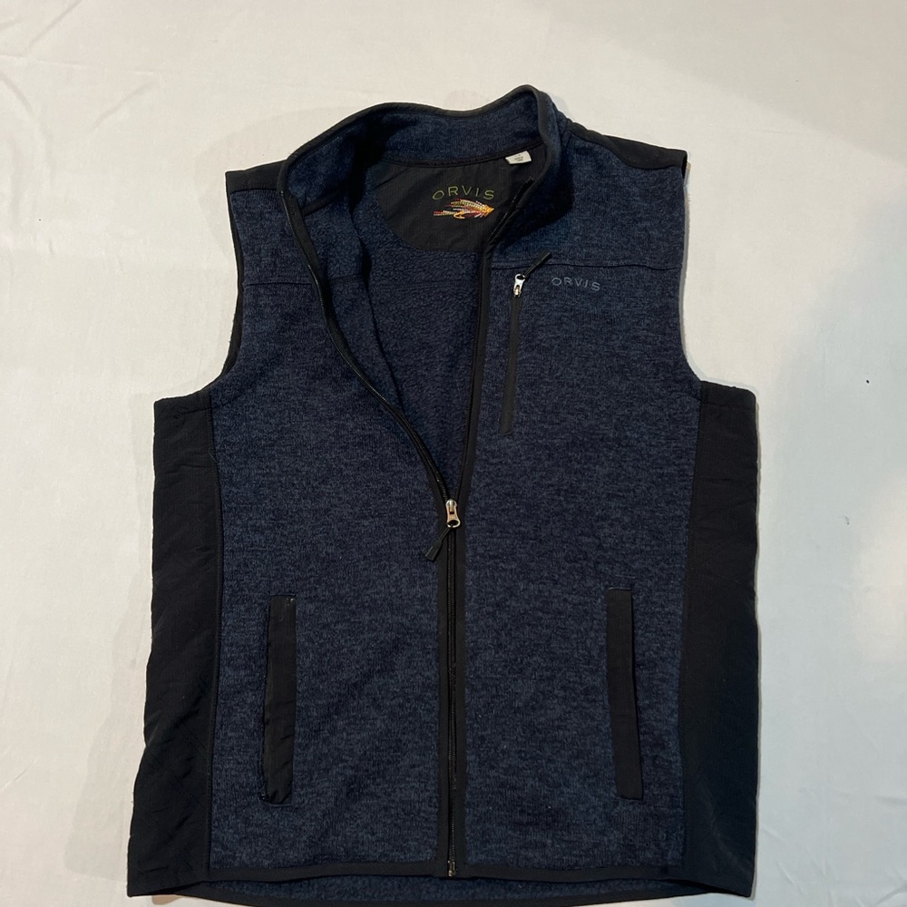 Orvis Navy Blue Fleece Vest